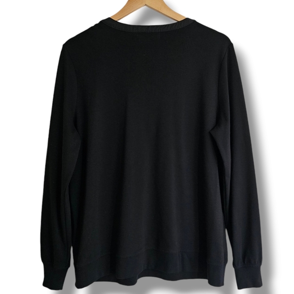 L-RL Ralph Lauren Active Shirt Womens Size‎ 1X Black Long Sleeve Kangaroo Pocket - Picture 2 of 10